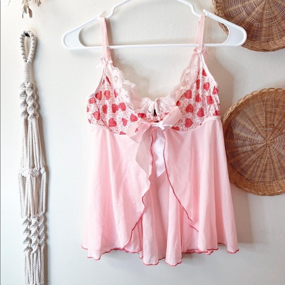 Other - Babydoll kawaii Pink hearts lingerie